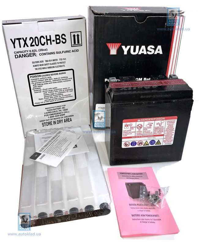 Аккумулятор 18Ач 270A YUASA YTX20CHBS