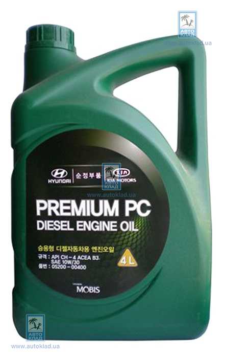 Масло моторное 10W-30 Premium PC Diesel 4л HYUNDAI/KIA 0520000400