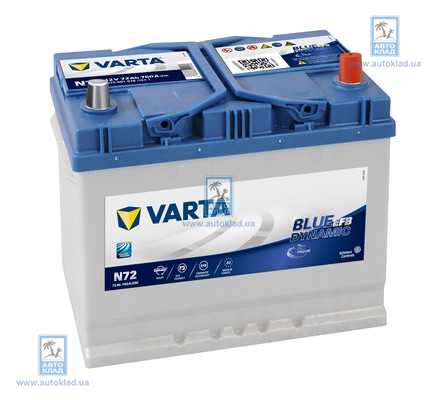 Аккумулятор 72Ач Blue Dynamic EFB Start-stop VARTA 572501076D842