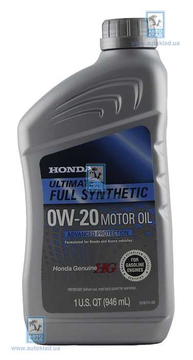 Масло моторное 0W-20 Ultimate Full Synthetic 1л HONDA 087989037