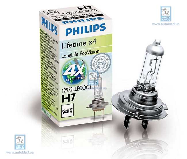 Лампа H7 LongLifeEcoVision PHILIPS 12972LLECOC1