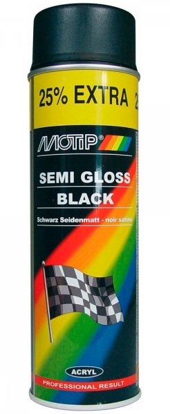 Краска черная полуматовая 500мл MOTIP 04001IG