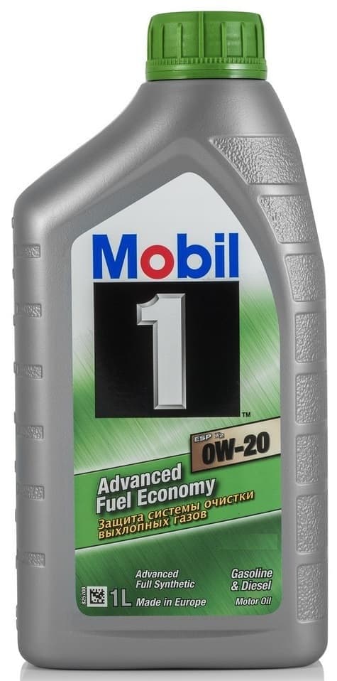 Масло моторное 0W-20 Mobil 1 Advanced Fuel Economy ESP X2 1л MOBIL MB0W20M1ESPX2L1
