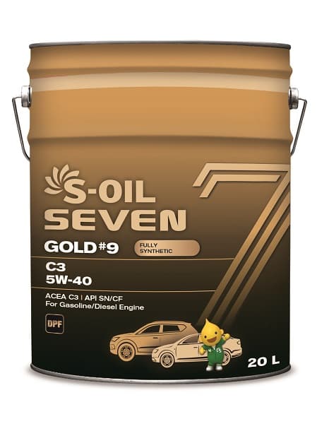 Масло моторное 5W-40 Seven GOLD #9 C3 20л S-OIL SNG54020