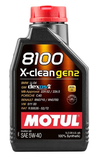Масло моторное 5W-40 8100 X-Clean GEN2 1л MOTUL 109761