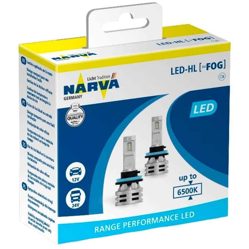 Лампы LED 12V/24V 24W FOG 6500K Range Performance к-т 2шт. NARVA 18036