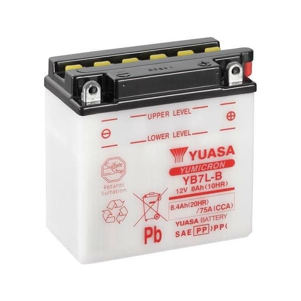 Аккумулятор мото 8.4Ач YuMicron Battery сухозаряженый YUASA YB7LB