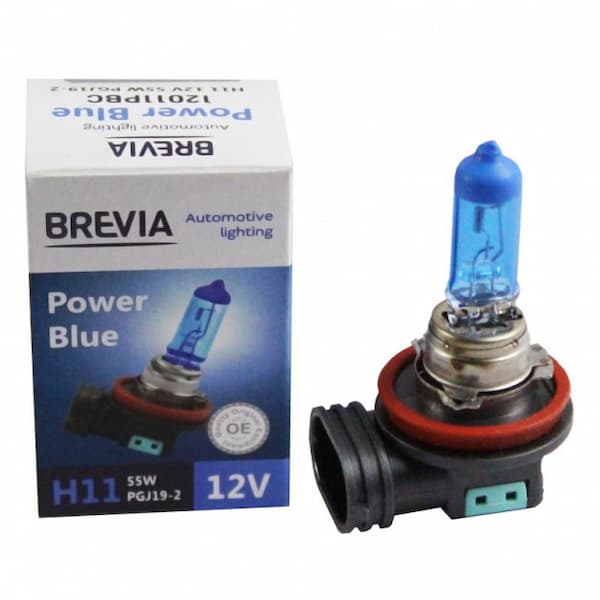 Лампа H11 55W PGJ19-2 Power Blue 4200K CP BREVIA 12011PBC