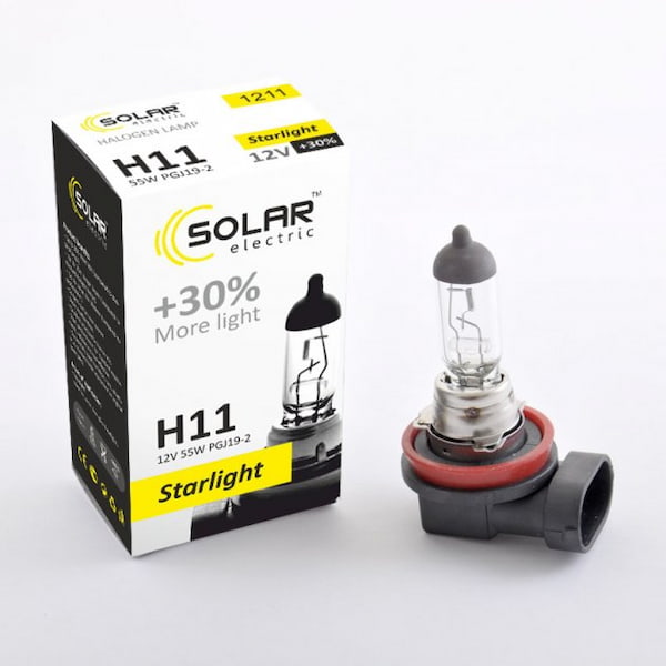 Лампа H11 24В 70W PGJ19-2 Starlight+30% SOLAR 2411