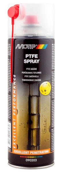 Смазка тефлоновая PTFE spray аэрозоль 500мл MOTIP 090203BS