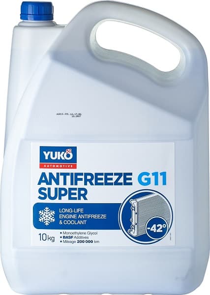 Антифриз G11 Super -42°C синий 10л YUKO 4820070248210