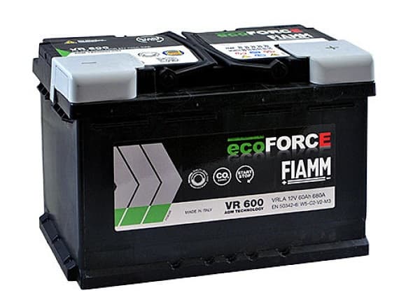 Аккумулятор AGM 60Ач 680A EcoForce AGM Start-Stop FIAMM 7906199
