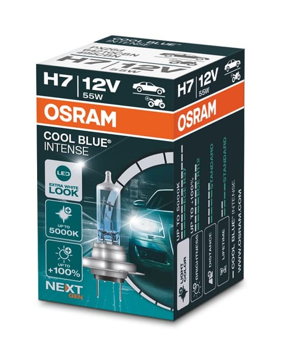 Лампа H7 55W PX26d COOL BLUE INTENSE Next Gen 5000K OSRAM 64210CBN