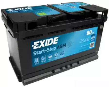 Аккумулятор AGM 80Ач Start-Stop Евро EXIDE EK800