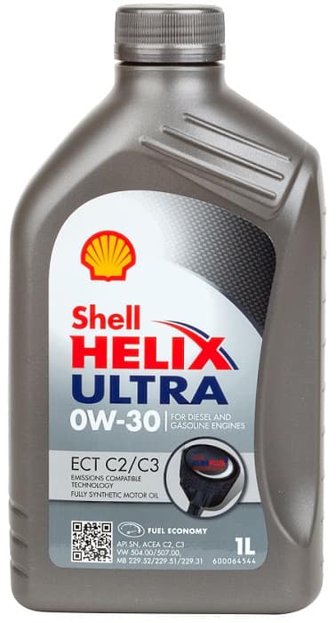 Масло моторное 0W-30 Helix Ultra ECT С2/С3 1л SHELL SHELLHULTRAECTC2C30W30L1