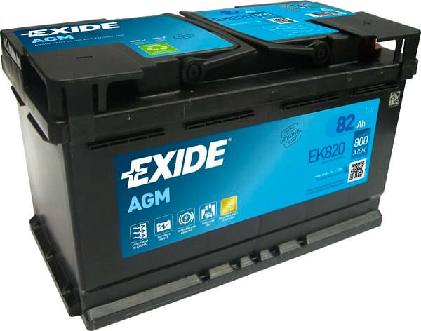 Аккумулятор 82Ah 800A AGM Евро EXIDE EK820