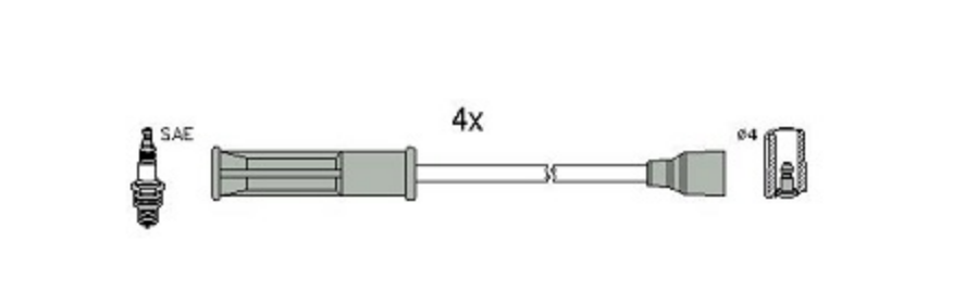 Провода зажигания высоковольтные комплект HUCO / HITACHI 134516