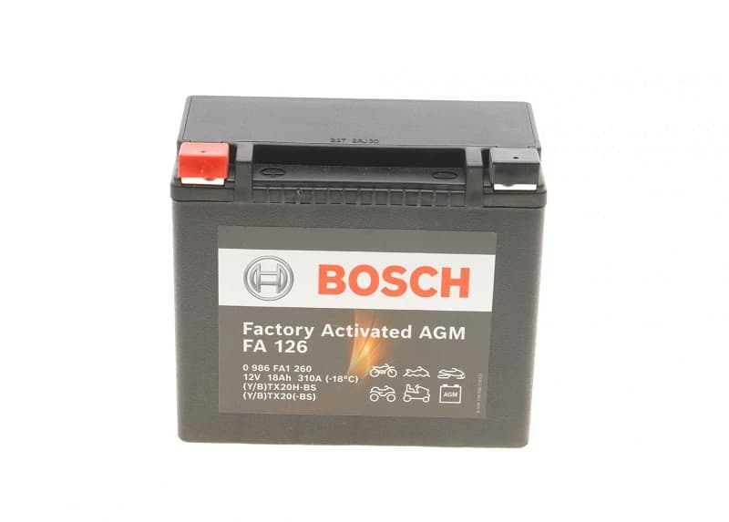 Аккумулятор МОТО 18Ah 310A FACTORY ACTIVATED AGM BOSCH 0986FA1260