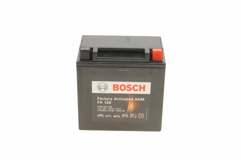 Аккумулятор МОТО 9Ah 100A FACTORY ACTIVATED AGM ПРАВ [+] 135*75*139 BOSCH 0986FA1280