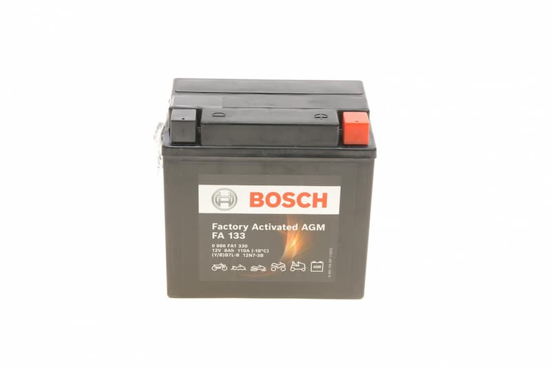 Аккумулятор МОТО 8Ah 110A FACTORY ACTIVATED AGM ПРАВ [+] 135*75*133 BOSCH 0986FA1330