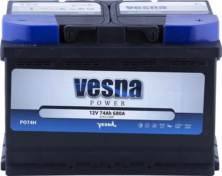 Аккумулятор 74Ач Power Euro (0) VESNA 415074