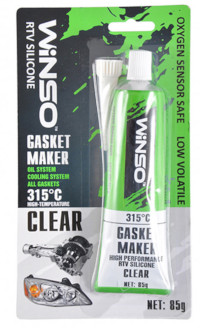 Герметик силиконовый GASKET MAKER CLEAR +315°C 85г WINSO 310400
