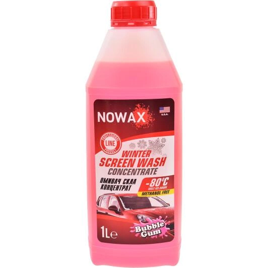 Рідина омивача зима концентрат -80°C Bubble Gum 1л NOWAX NX01171