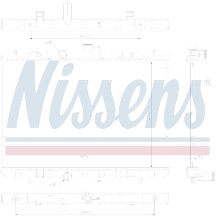 Радиатор охлаждения NISSENS 606791