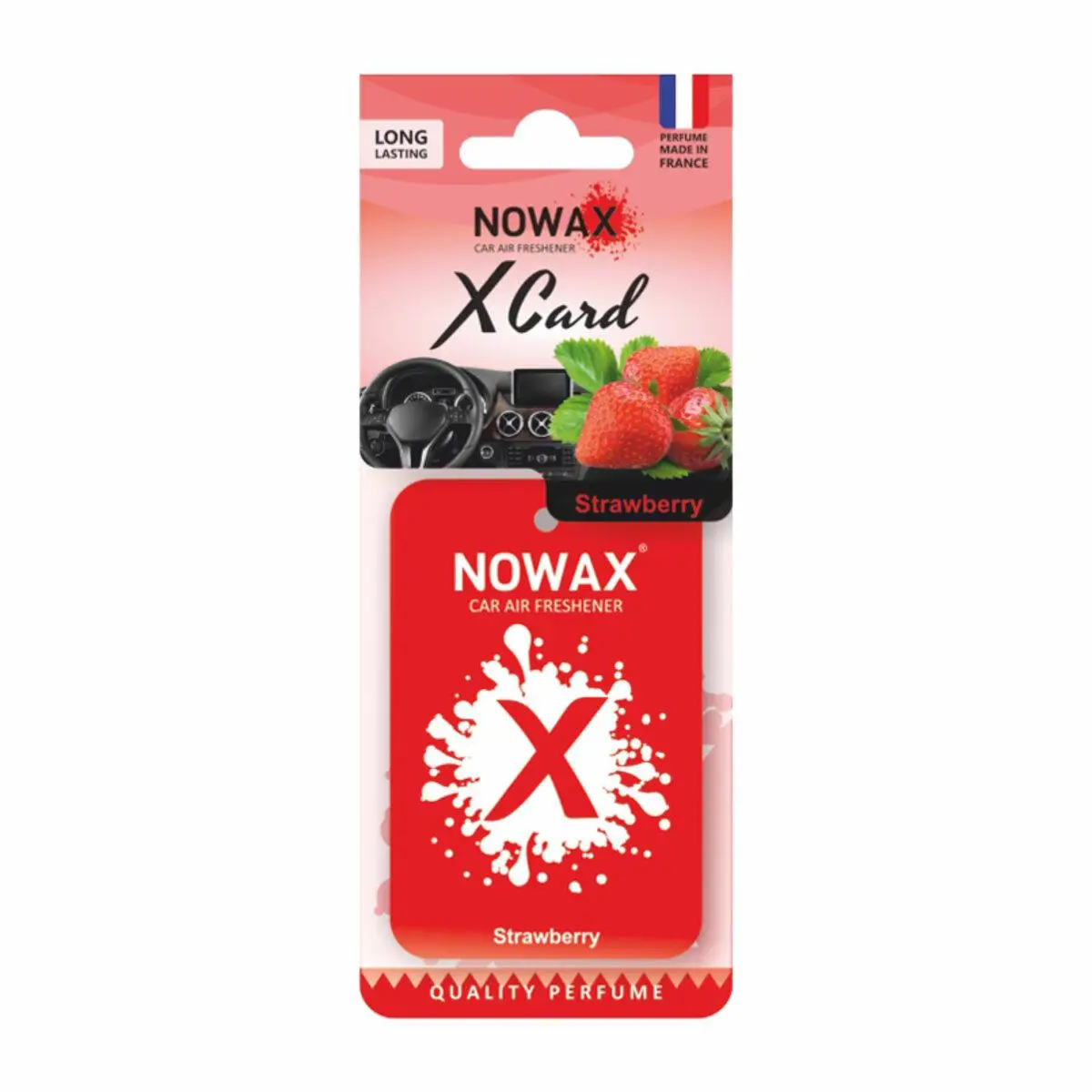 Ароматизатор подвесной X CARD Strawberry NOWAX NX07538