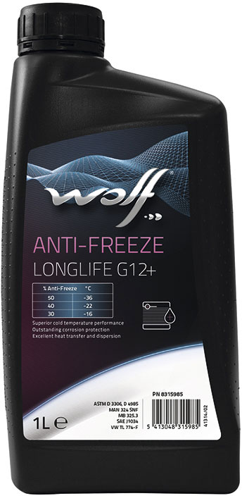 Антифриз G12+ LongLife концентрат 5л WOLF 1052658