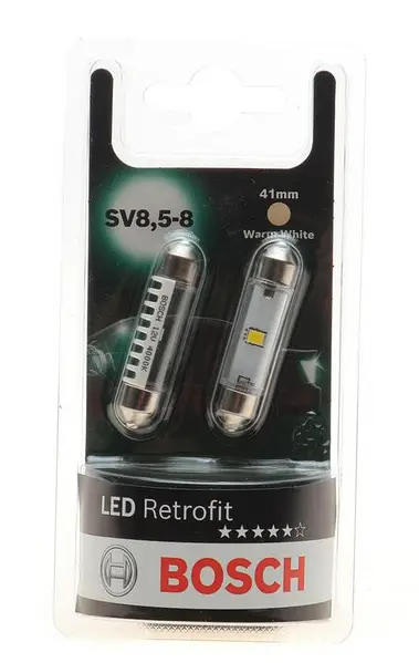 Лампа LED 1W SV8.5-8 WARM 2шт BOSCH 1987301510