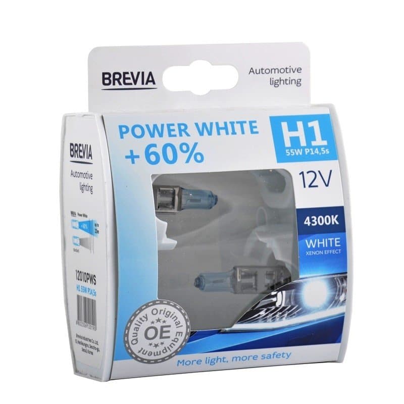 Лампа H1 55W P14.5s Power White BREVIA 12010PWS