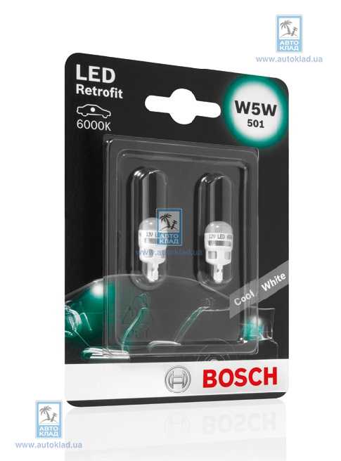Лампы LED Retrofit W5W 501 Cool White к-т 2шт. BOSCH 1987301505