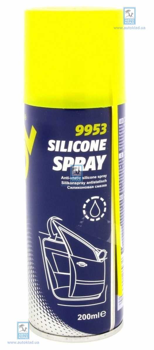 Силиконовый водоотталкивающий спрей 9953 Silicone Spray Antistatisch 200мл MANNOL MN4158