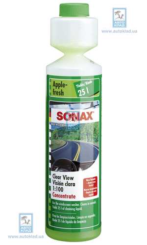 Жидкость омывателя лето концентрат 250мл яблоко SONAX 372141