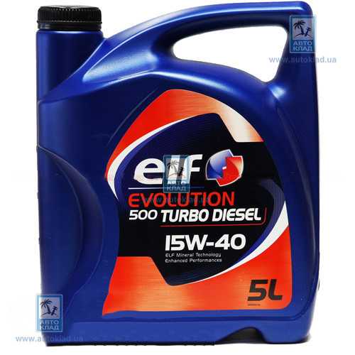 Масло моторное 15W-40 Evolution 500 Turbo Diesel 5л ELF ELF0063