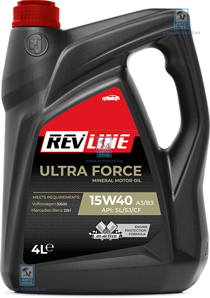 Масло моторное 15W-40 Ultra Force Mineral 4л REVLINE MINERAL15W404L