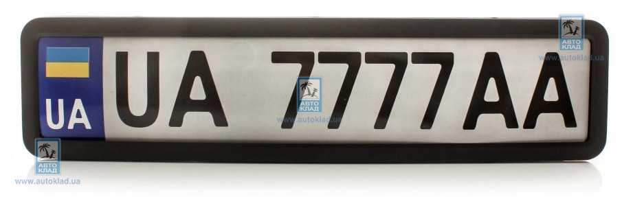 Рамка номерного знака черная матовая CARLIFE NH420