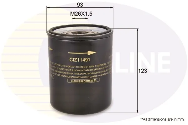 Фільтр оливи COMLINE CIZ11491