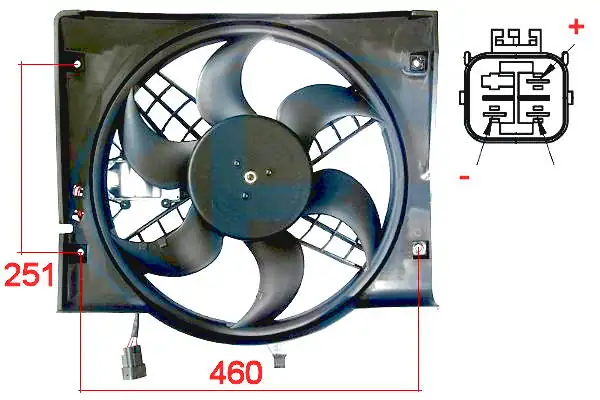 Вентилятор охлаждения радиатора ERA 352010