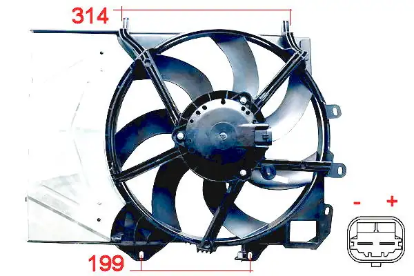 Вентилятор радіатора охолодження ERA 352043