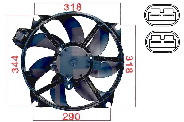 Вентилятор охлаждения радиатора ERA 352084