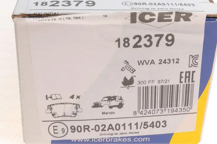 

Колодки тормозные ICER 182379