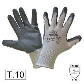Перчатки с нитриловым покрытием ладоней (Т.10) JBM 51632N