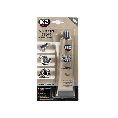 Герметик силиконовый серый 85г K2 B250