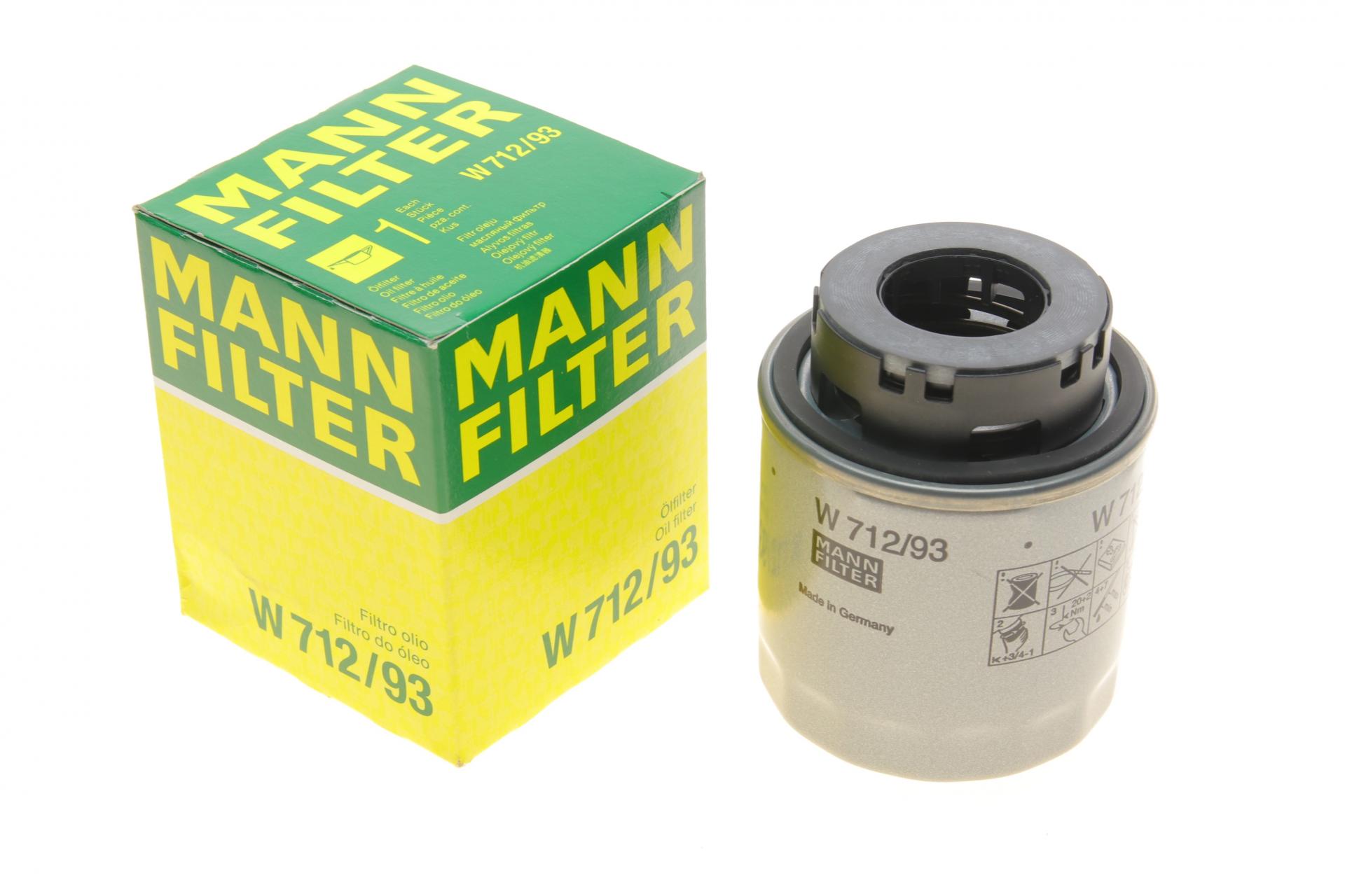 Фільтр оливи MANN W71293