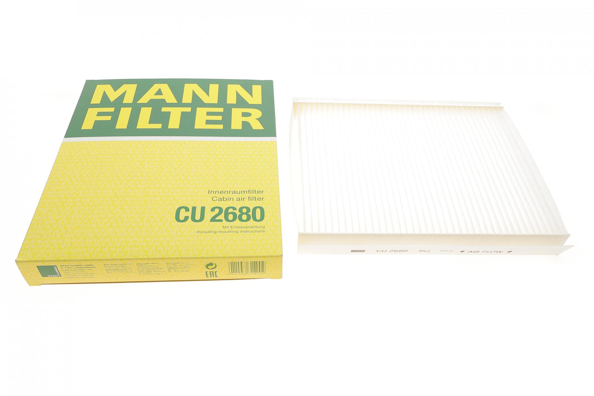 Фильтр воздуха салона MANN CU2680