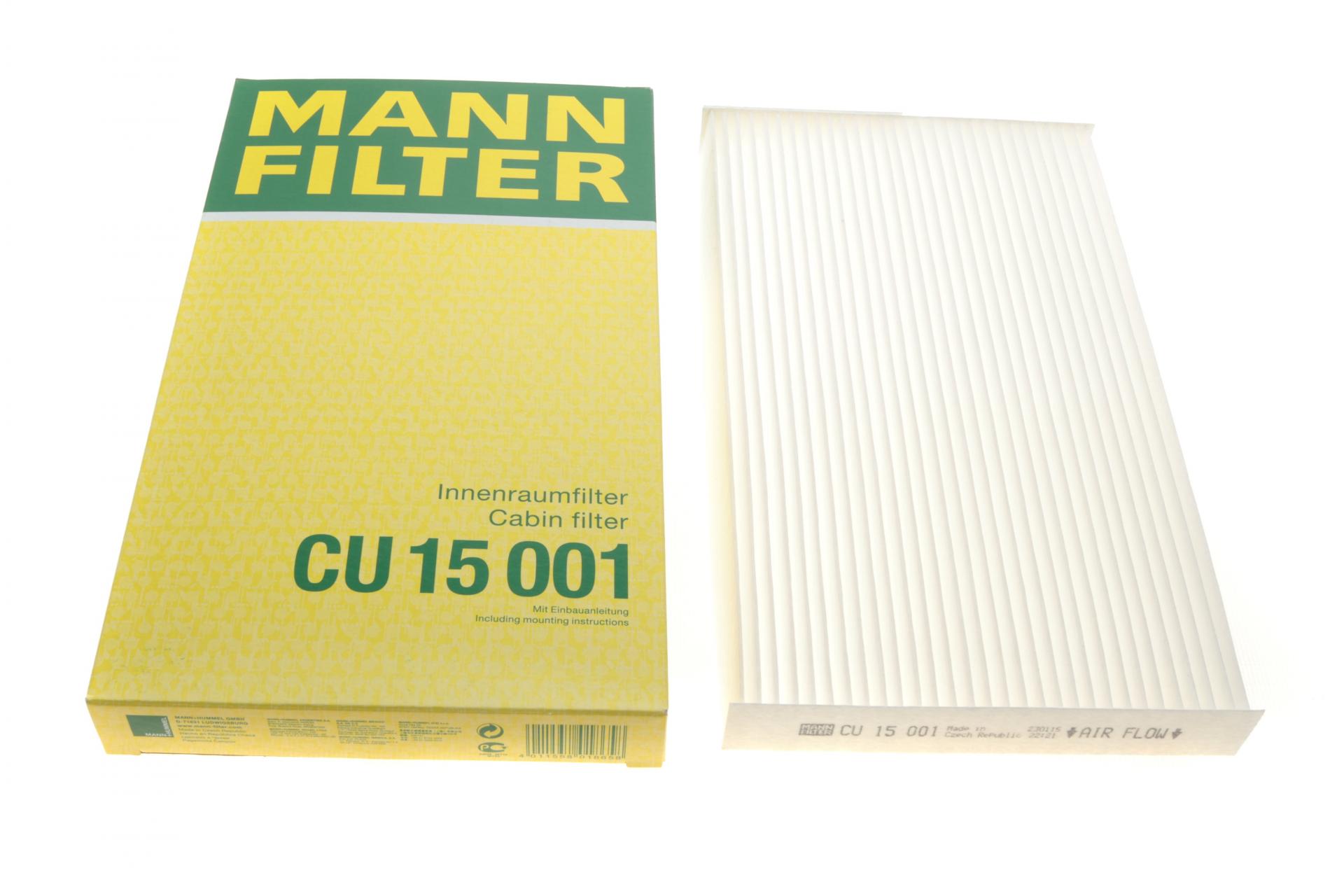 Фильтр воздуха салона MANN CU15001