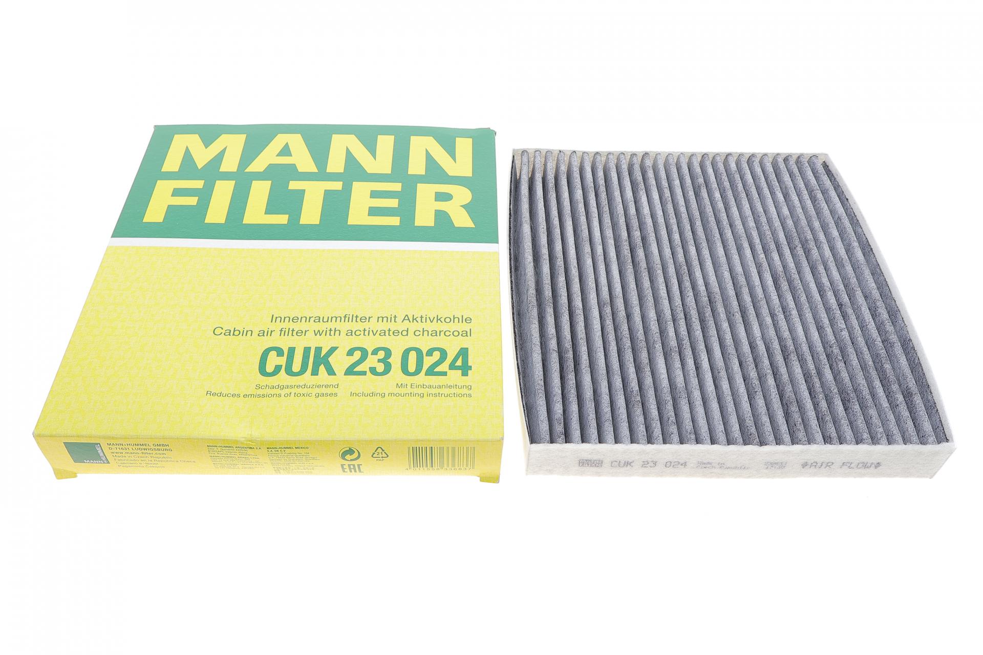 Фильтр воздуха салона угольный MANN CUK23024
