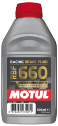 Гальмівна рідина DOT4 Racing RBF 600 FACTORY LINE 500мл MOTUL 806910